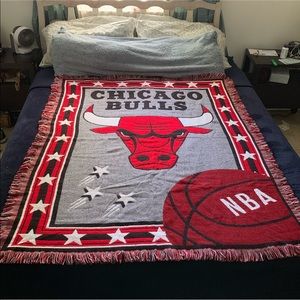 Vintage NBA Chicago Bulls Stadium Throw Blanket